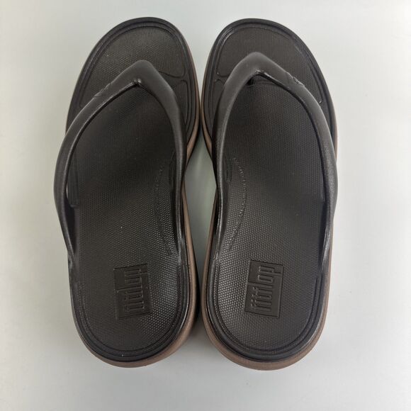 FitFlop Relieff Recovery Toe Post Sandals Brown Slip On EVA Comfort Womens 10 - Picture 6 of 11